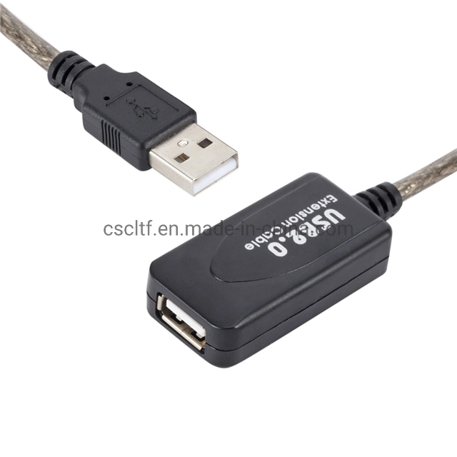 High Speed Power Cable 5m 10m 15m 20m USB 2.0 Repeater Active Extension Cable with Signal Amplifier Chipset