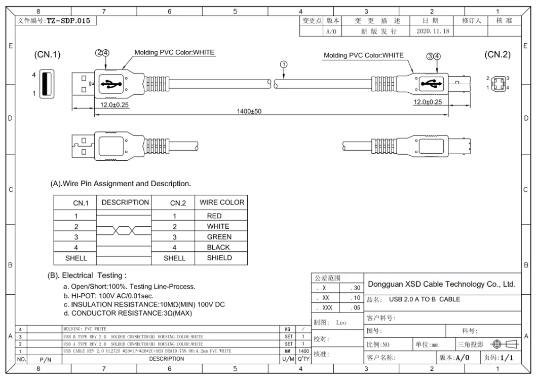 Universal USB 2.0 3.0 3.1 Type a to Mini USB Mini-B Mini B Data Charger Cable