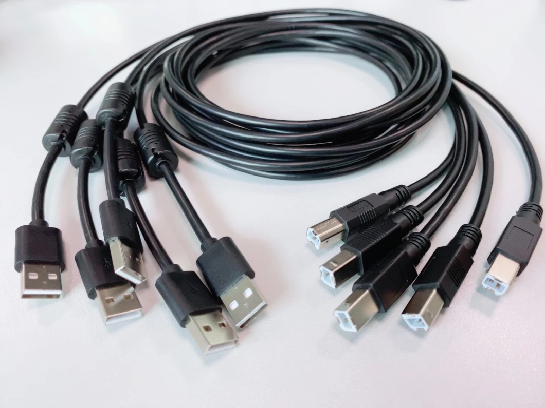 USB 2.0 a to B Cable White Black for Printers, Scanners, Brother, Canon, DELL, Epson, HP