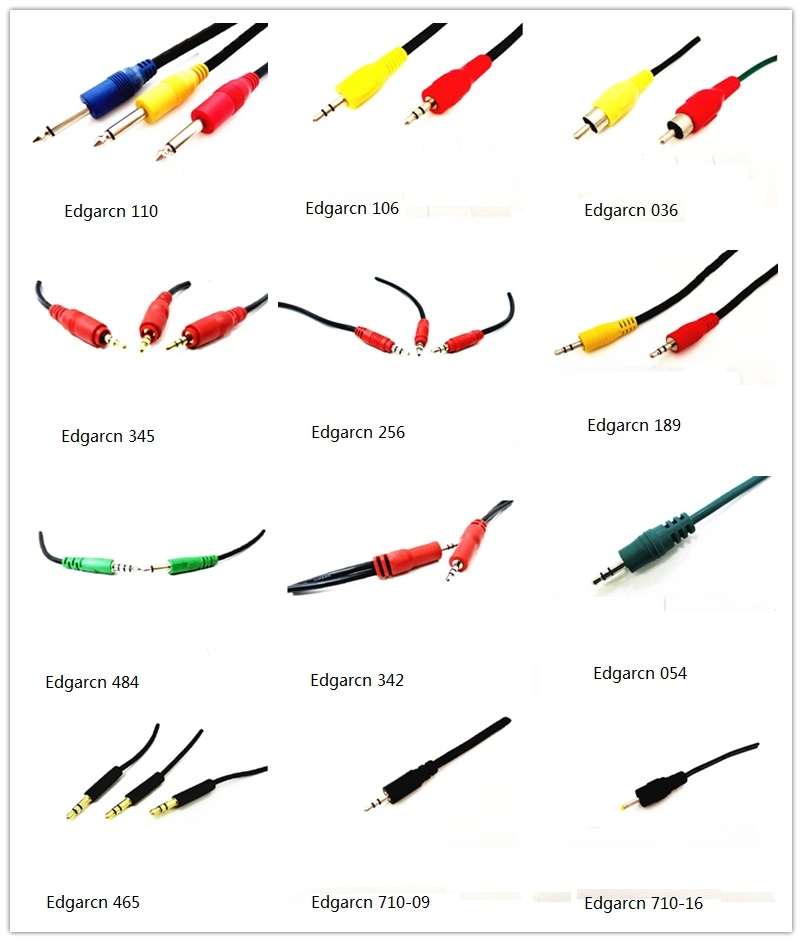 Green 90 Degree Over Molding Audio and Video Cable Edgarcn 483