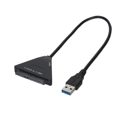 USB 3.0 A オス - 15+7 SATA 22 ピン アダプター ケーブル