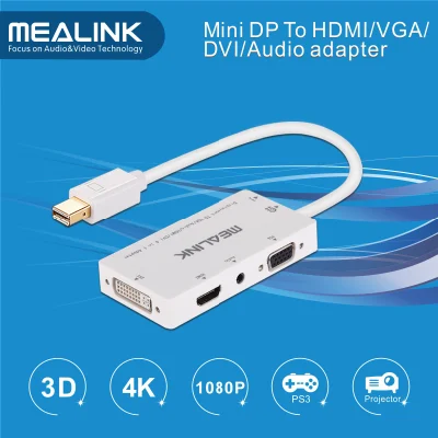 Mini Displayport Dp - HDMI/DVI/VGA/ステレオオーディオアダプターケーブル